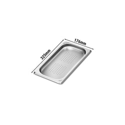 (6 szt.) Pojemnik GN ze stali nierdzewnej - GN 1/3 - 20mm - perforowany