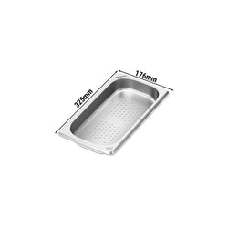 (6 szt.) Pojemnik GN ze stali nierdzewnej - GN 1/3 - 40mm - perforowany