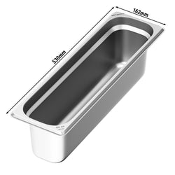 (6 szt.) Pojemnik GN ze stali nierdzewnej - GN 2/4 - 150mm