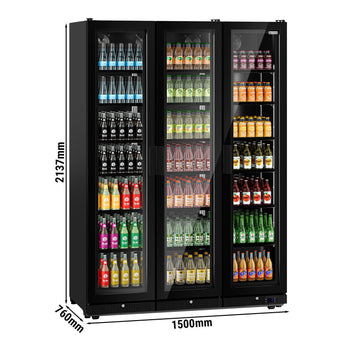 Lodówka na napoje - 1552 litry - bezramkowa konstrukcja - 3 szklane drzwi - Prime Gastro