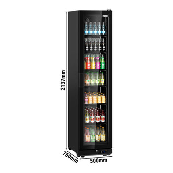 Lodówka na napoje - 463 litry - konstrukcja bezramkowa - 1 szklane drzwi - Prime Gastro
