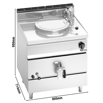 Gazowy kocioł warzelny - 55 litrów - 15,5 kW - Ogrzewanie pośrednie - Prime Gastro