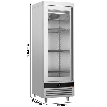 Chłodziarka ze stali nierdzewnej PREMIUM - GN 2/1 - 700 litrów - z 1 szklanymi drzwiami - Prime Gastro