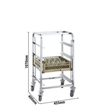 Wózek na naczynia ze stali nierdzewnej - na 4 kosze - Prime Gastro
