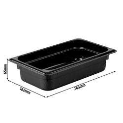 (6 szt.) Pojemnik GN z poliwęglanu - GN 1/4 - 65mm - Czarny - Pojemność:1,7L