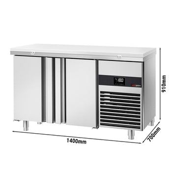 Stół mroźniczy PREMIUM - 1400x700mm - 281L - z 2 drzwiami - na rynek PL - w tym deska do krojenia Biały