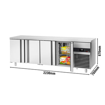 Stół mroźniczy PREMIUM - 2300x700 mm - z 4 drzwiami - Prime Gastro