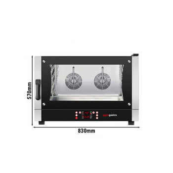 Piec konwekcyjno - parowy KOMPAKT - Cyfrowy - 4x EN 600 x 400