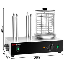 Urządzenie do hot - dogów - 1,1kW - z 4 bolcami do bułek