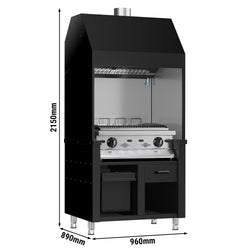 Grill gazowy BERLIN – 960 mm – czarny