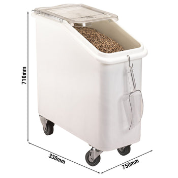 CAMBRO | Wózek na mąkę / wózek na składniki - 81 litrów - wykonany z polietylenu - Prime Gastro