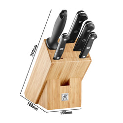ZWILLING | GOURMET – zestaw noży w blokach – 7 sztuk – naturalny