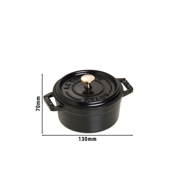 STAUB | LA COCOTTE - Mini Cocotte - Ø 100mm - Żeliwo - Czarny - Prime Gastro