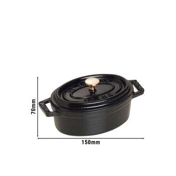 STAUB | LA COCOTTE - Mini Cocotte - Ø 110mm - Żeliwo - Czarny - Prime Gastro