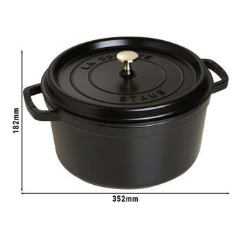 STAUB | LA COCOTTE - Cocotte - Ø 280mm - Żeliwo - Czarny - Prime Gastro