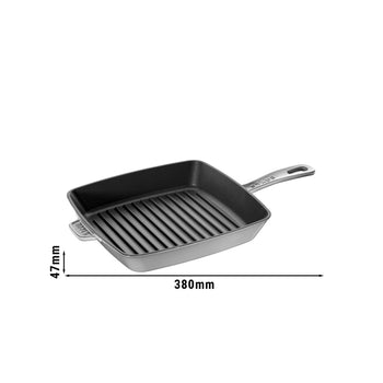 STAUB | PATELNIE GRILLOWE - American Grill - 260x260mm - żeliwo - grafitowo-szary - Prime Gastro