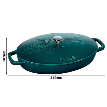 STAUB | SPECIALITIES - Forma do zapiekania z pokrywką - owalna - 330mm - żeliwna - La-Mer - Prime Gastro