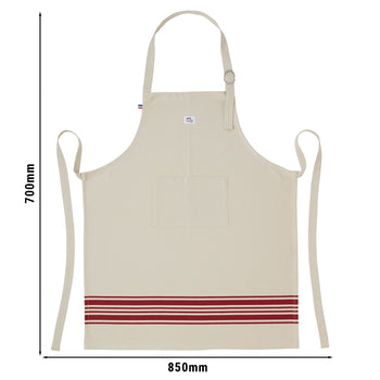 STAUB | FRENCH LINE - Fartuch kuchenny - 850x700mm - Czerwony - Prime Gastro