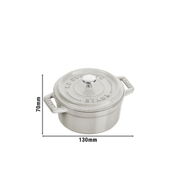 STAUB | LA COCOTTE - Mini Cocotte - Ø 100mm - Żeliwo - Biała trufla - Prime Gastro