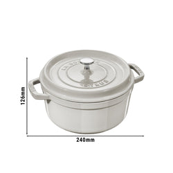 STAUB | LA COCOTTE - Cocotte - Ø 180mm - Żeliwo - Biała trufla