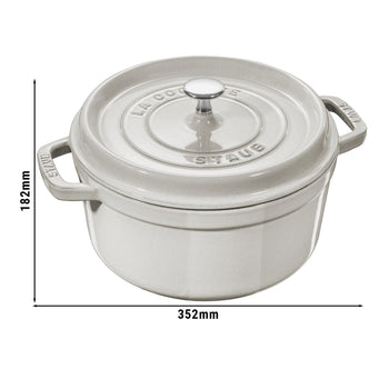 STAUB | LA COCOTTE - Cocotte - Ø 280mm - Żeliwo - Biała trufla - Prime Gastro