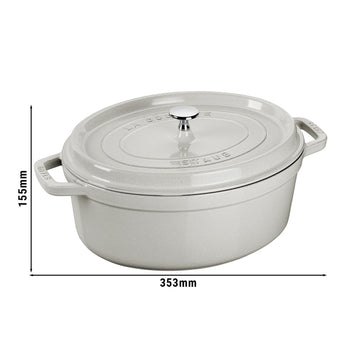 STAUB | LA COCOTTE - Cocotte - owalna - 290mm - Żeliwo - Biała trufla - Prime Gastro