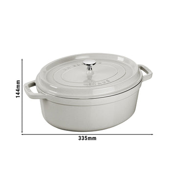 STAUB | LA COCOTTE - Cocotte - owalna - 270mm - Żeliwo - Biała trufla - Prime Gastro
