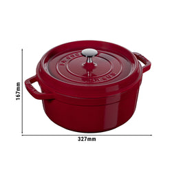 STAUB | LA COCOTTE - Cocotte - Ø 260mm - Żeliwo - Bordowy