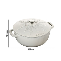 STAUB | LA COCOTTE - La Marmite - Ø 240mm - Żeliwo - Biała trufla
