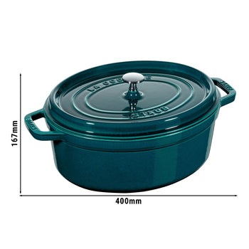 STAUB | LA COCOTTE - Cocotte - owalna - 330mm - żeliwo - La-Mer - Prime Gastro