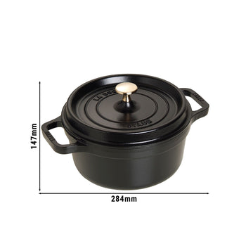 STAUB | LA COCOTTE - Cocotte - Ø 220mm - Żeliwo - Czarny - Prime Gastro