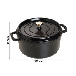 STAUB | LA COCOTTE - Cocotte - Ø 260mm - Żeliwo - Czarny
