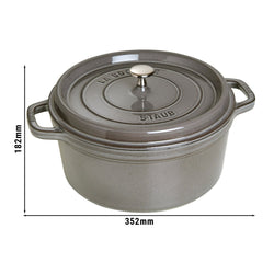 STAUB | LA COCOTTE - Cocotte - Ø 280mm - Żeliwo - Grafitowy szary