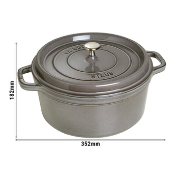 STAUB | LA COCOTTE - Cocotte - Ø 280mm - Żeliwo - Grafitowy szary - Prime Gastro