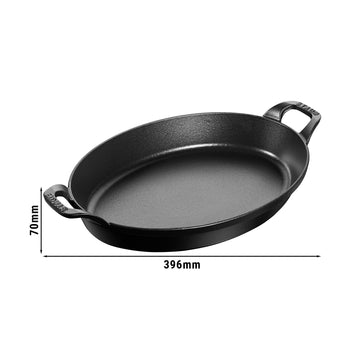 STAUB | SPECIALITIES - Forma do zapiekania - owalna - 320mm - żeliwna - czarna - Prime Gastro