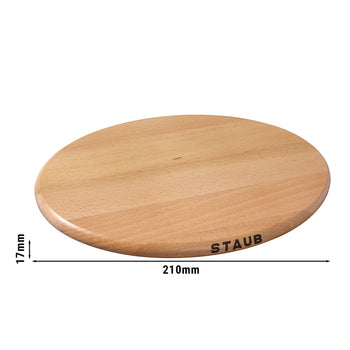 STAUB | SPECIALITIES - Podkładka pod garnek magnetyczna - 210mm - Brązowy - Buk - Prime Gastro