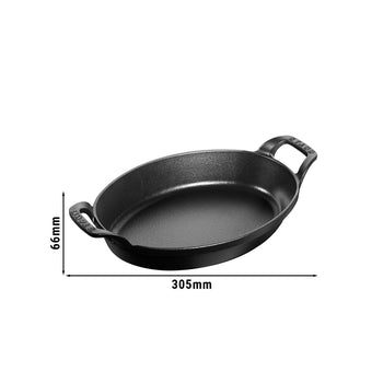 STAUB | SPECIALITIES - Naczynie do zapiekania - owalne - 240mm - Żeliwo - Czarny - Prime Gastro