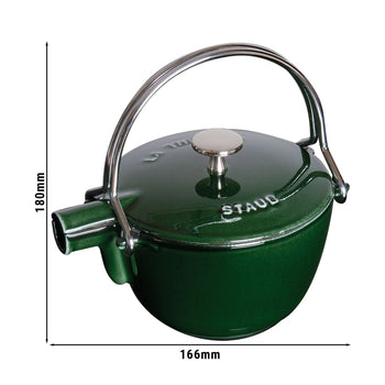 STAUB | SPECIALITIES - Czajniczek - 1,1 litra - Żeliwo - Bazyliowa zieleń - Prime Gastro