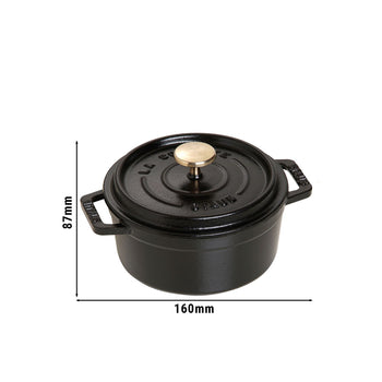 STAUB | LA COCOTTE - Cocotte- Ø 120 mm - Żeliwo - Czarne - Prime Gastro