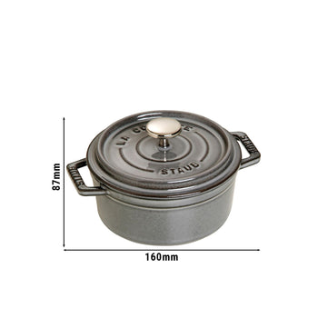 STAUB | LA COCOTTE - Cocotte - Ø 120mm - Żeliwo - Grafitowy szary - Prime Gastro