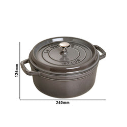 STAUB | LA COCOTTE - Cocotte - Ø 180mm - Żeliwo - Grafitowy szary