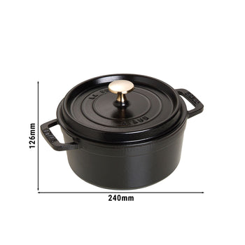 STAUB | LA COCOTTE - Cocotte - Ø 180mm - Żeliwo - Czarny - Prime Gastro