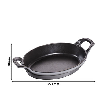 STAUB | SPECIALITIES - Forma do zapiekania - owalne - 210mm - żeliwna - grafitowo-szara - Prime Gastro
