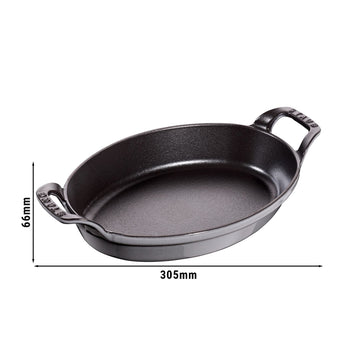 STAUB | SPECIALITIES - Forma do zapiekania - owalna - 240mm - żeliwna - grafitowo-szara - Prime Gastro