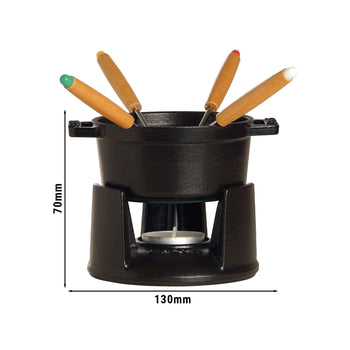 STAUB | SPECIALITIES - Mini zestaw do fondue - Ø 100 mm - czarny - Prime Gastro