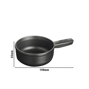 STAUB | SPECIALITIES - Garnek do fondue - Ø 120mm - Czarny - Prime Gastro