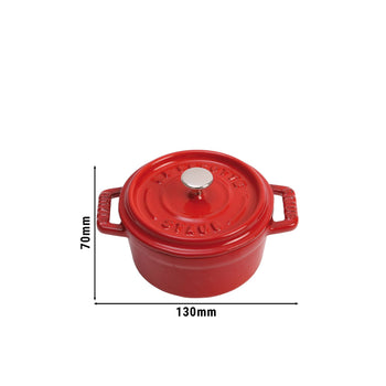 STAUB | LA COCOTTE - Mini Cocotte - Ø 100 mm - Żeliwo - Wiśniowy czerwony - Prime Gastro