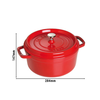 STAUB | LA COCOTTE - Cocotte - Ø 220mm - Żeliwo - Wiśniowa czerwona - Prime Gastro