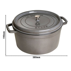 STAUB | LA COCOTTE - Cocotte - Ø 300mm - Żeliwo - Grafitowy szary