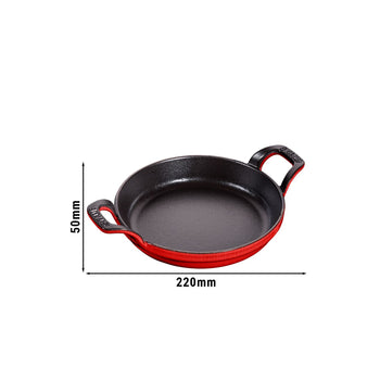 STAUB | SPECIALITIES - Forma do zapiekania - Ø 160mm - żeliwna - Wiśniowa czerwień - Prime Gastro